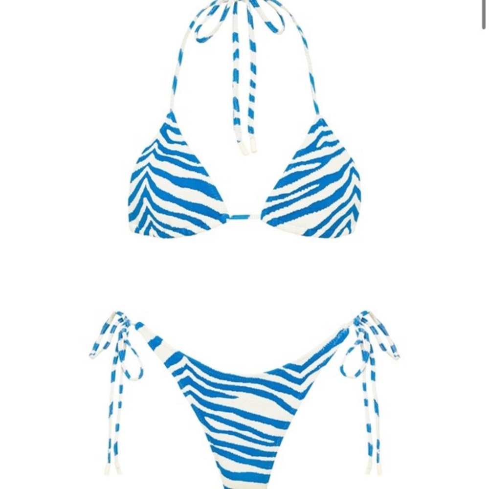 Perfect blue zebra triangl bikini